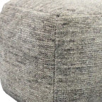 Pouf ottoman cube en laine grise