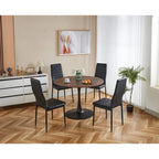 Table moderne avec plateau en MDF et pieds en métal pour les cuisines de petits espaces, utilisation multifonctionnelle et salon