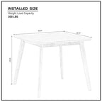 Table moderne avec plateau en MDF et pieds en métal pour les cuisines de petits espaces, utilisation multifonctionnelle et salon