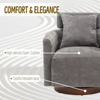 Fauteuil pivotant à 360 degrés, Fauteuil capitonné en chenille