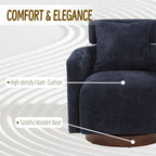 Fauteuil pivotant à 360 degrés, Fauteuil capitonné en chenille