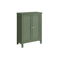Meuble de rangement moderne vert forêt pour salle de bain avec étagères réglables et design peu encombrant - 11,8P x 23,6L x 31,5H