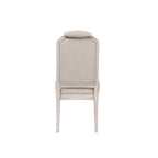 Chaise d'appoint moderne sans accoudoirs rembourrée de 20 pouces avec pieds en bois et coussin capitonné (lot de 2)