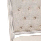 Chaise d'appoint moderne sans accoudoirs rembourrée de 20 pouces avec pieds en bois et coussin capitonné (lot de 2)