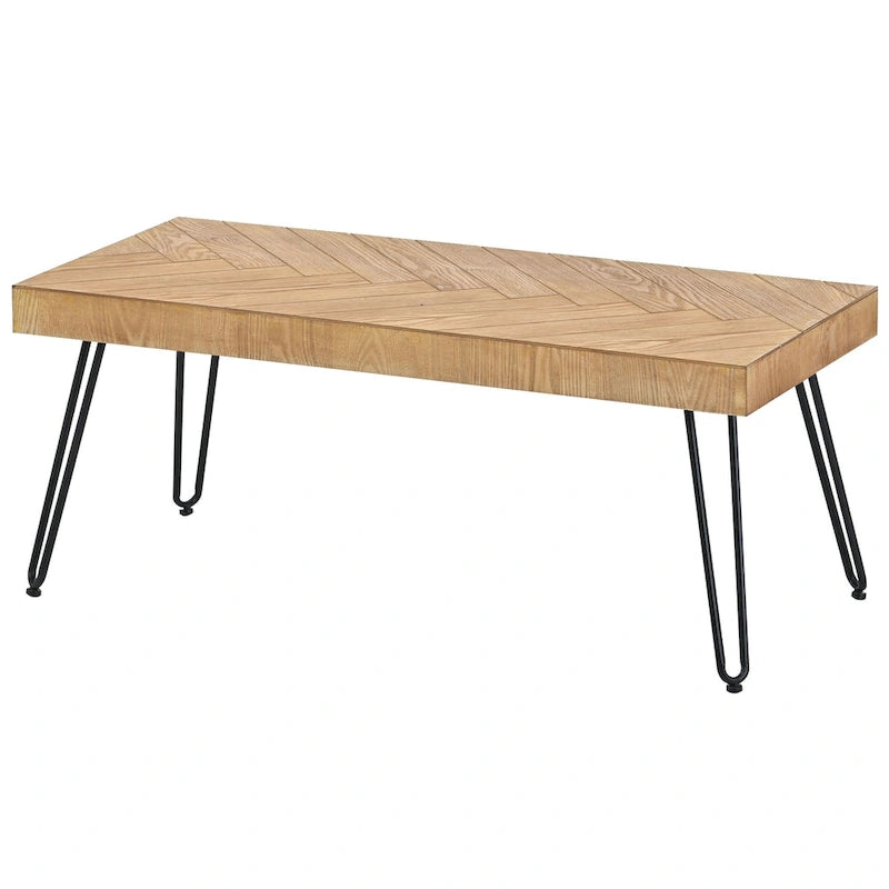 Table basse moderne avec pieds en métal - 19,60 x 43,30 x 17,80