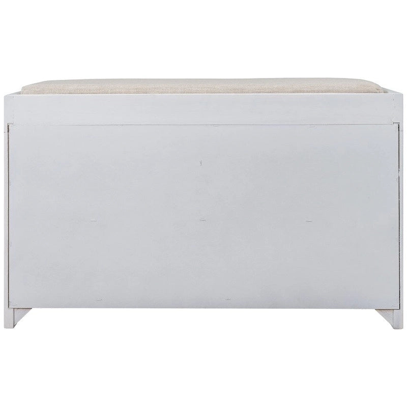 Banc de rangement d'entrée avec panier amovible et 2 tiroirs, avec coussin amovible pour salon