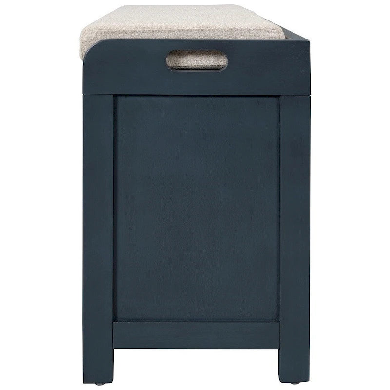 Banc de rangement d'entrée avec panier amovible et 2 tiroirs, avec coussin amovible pour salon