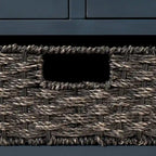 Banc de rangement d'entrée avec panier amovible et 2 tiroirs, avec coussin amovible pour salon