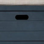 Banc de rangement d'entrée avec panier amovible et 2 tiroirs, avec coussin amovible pour salon