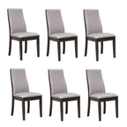 Chaises de salle à manger rembourrées en bois massif (lot de 6)