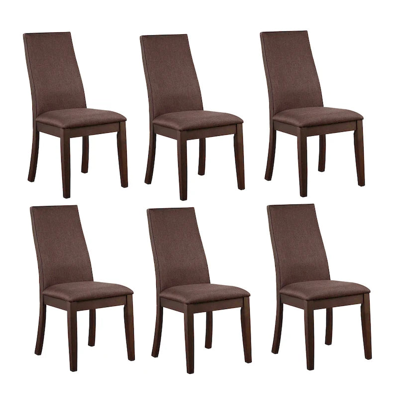 Chaises de salle à manger Charleston rembourrées à dossier plein (lot de 6)
