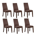 Chaises de salle à manger rembourrées en bois massif (lot de 6)
