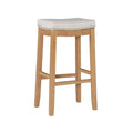 Tabouret de bar rustique à rayures crème