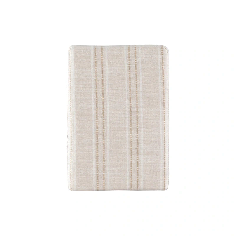 Tabouret de bar rustique à rayures crème