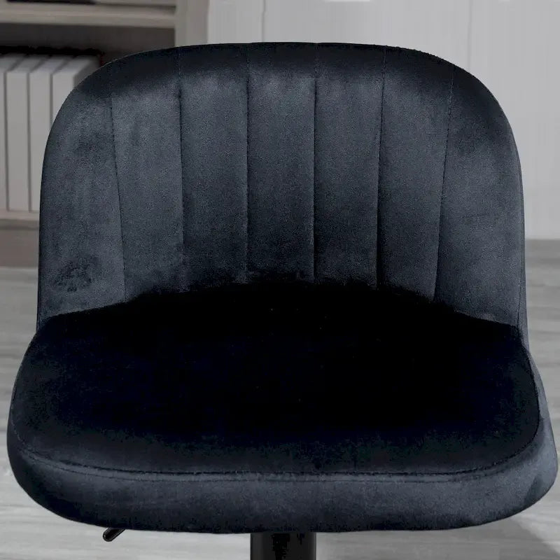 Lot de 2 tabourets de bar réglables, tabourets de bar en velours hauteur comptoir, tabourets de cuisine rembourrés avec siège pivotant, cadre en acier