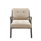Fauteuil rembourré avec cadre en bois oblique