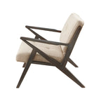 Fauteuil rembourré avec cadre en bois oblique
