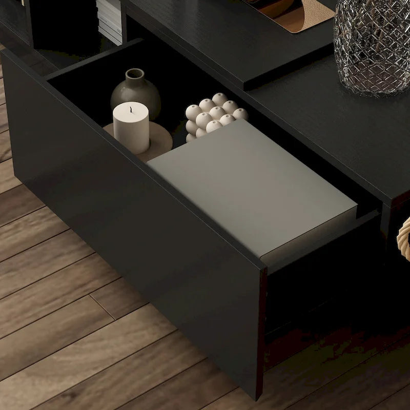 Meuble TV pour 90 pouces, Meuble TV multimédia, Console multimédia pour centre de divertissement