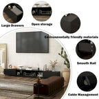 Meuble TV pour 90 pouces, Meuble TV multimédia, Console multimédia pour centre de divertissement