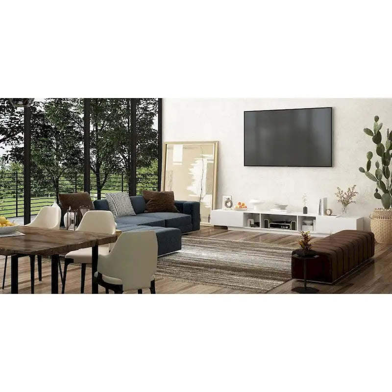 Meuble TV pour 90 pouces, Meuble TV multimédia, Console multimédia pour centre de divertissement
