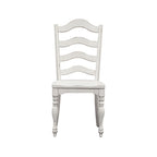 Chaises rétro blanches à dossier échelle (lot de deux)