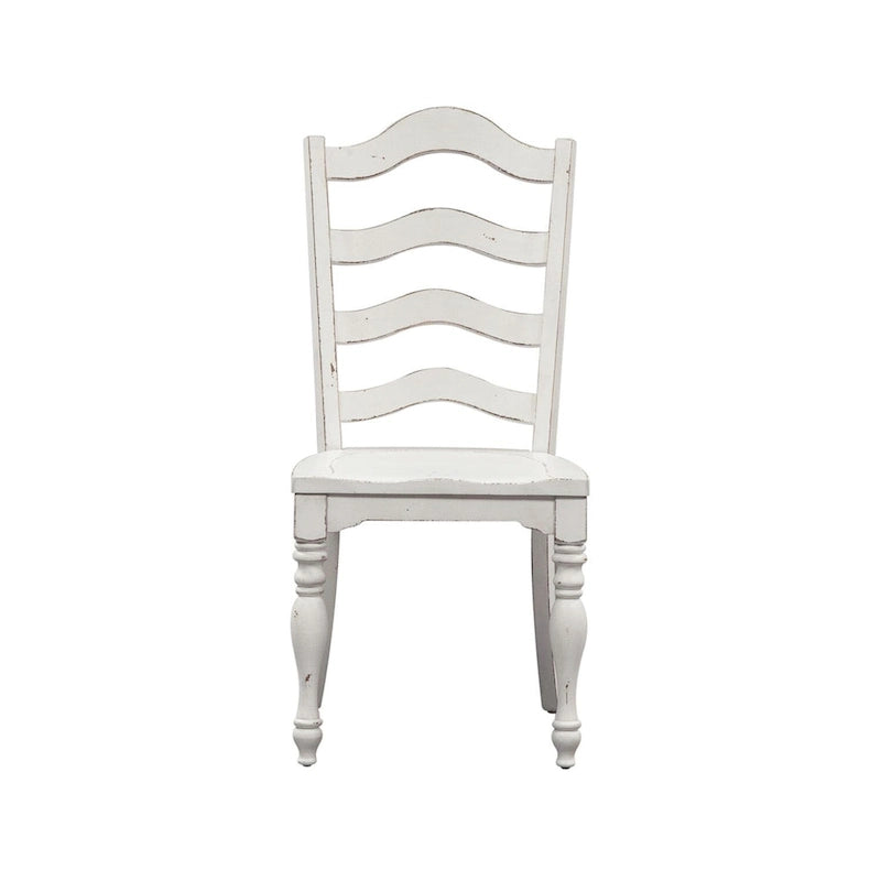 Chaises rétro blanches à dossier échelle (lot de deux)