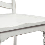 Chaises rétro blanches à dossier échelle (lot de deux)
