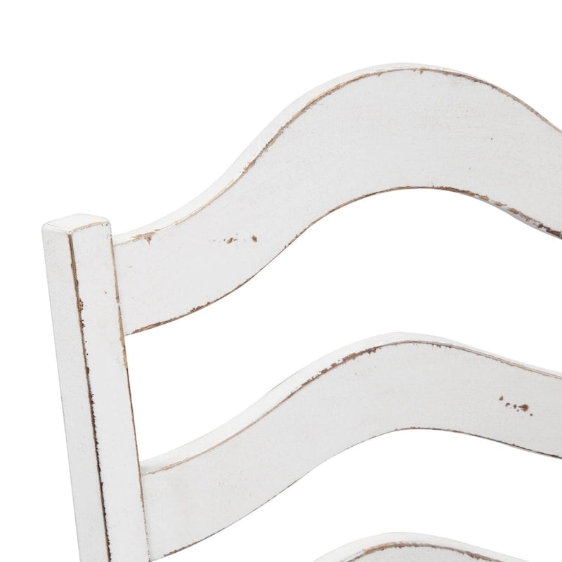 Chaises rétro blanches à dossier échelle (lot de deux)