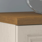 Bureau en L et meuble de rangement par