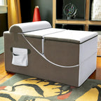 Chaise, table et pouf de jeu convertibles 3 en 1 avec appui-tête réglable - Vinyle