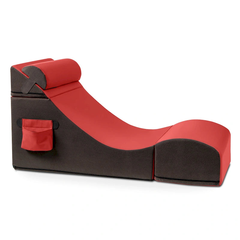 Chaise, table et pouf de jeu convertibles 3 en 1 avec appui-tête réglable - Vinyle