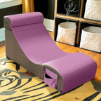 Chaise, table et pouf de jeu convertibles 3 en 1 avec appui-tête réglable - Vinyle