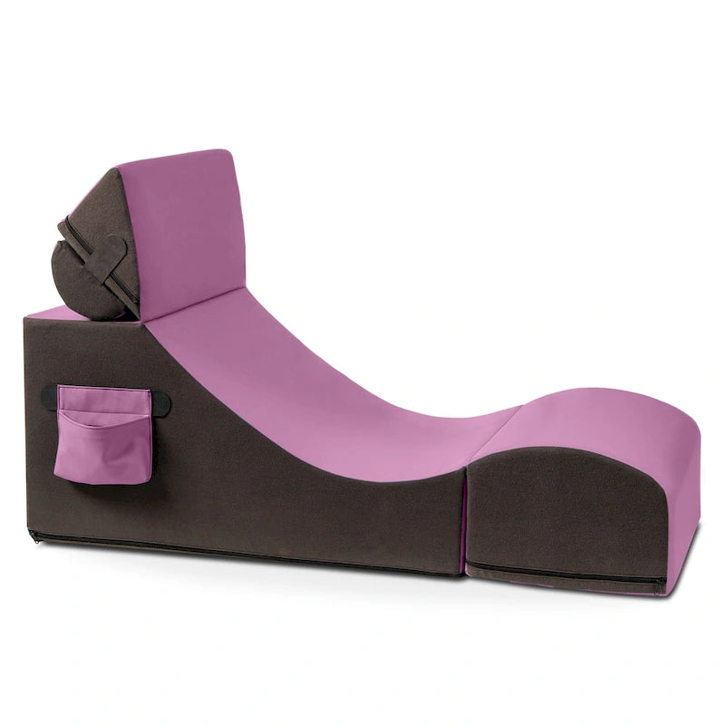 Chaise, table et pouf de jeu convertibles 3 en 1 avec appui-tête réglable - Vinyle