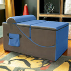 Chaise, table et pouf de jeu convertibles 3 en 1 avec appui-tête réglable - Vinyle