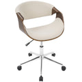 Chaise de bureau moderne en noyer du milieu du siècle - S/O