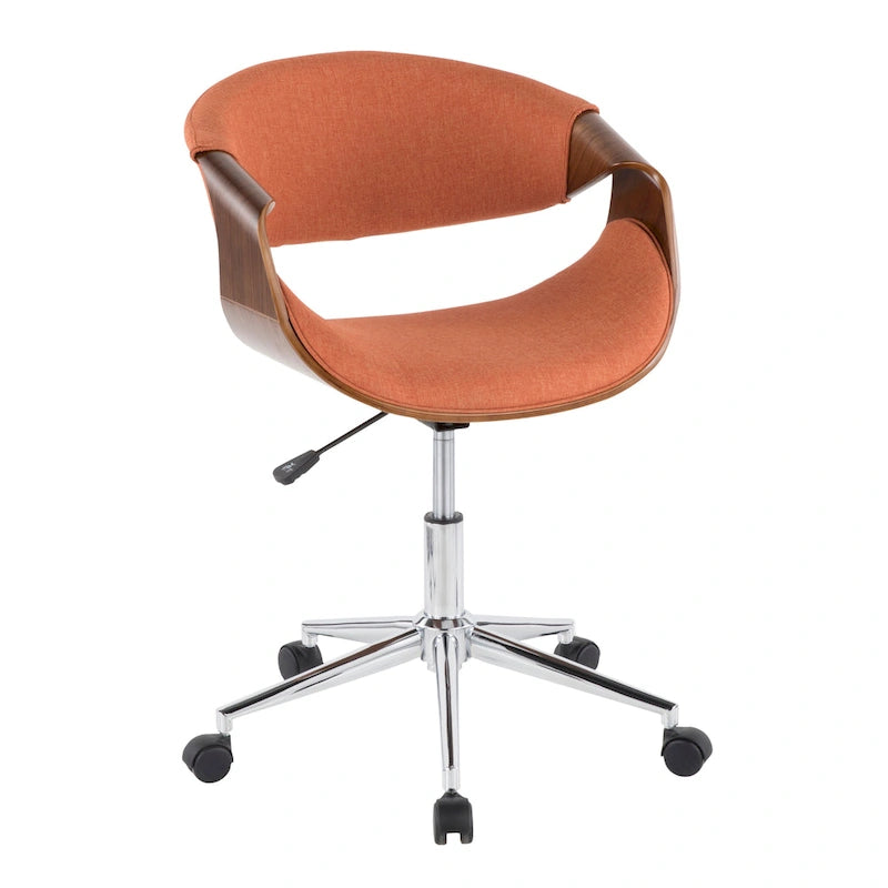 Chaise de bureau moderne en noyer du milieu du siècle - S/O