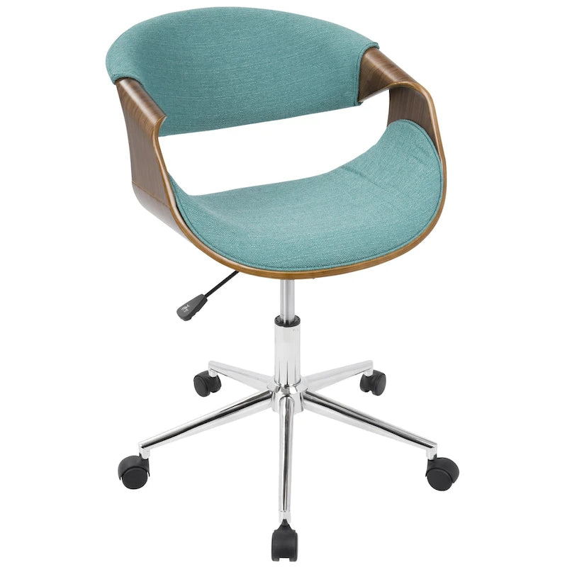 Chaise de bureau moderne en noyer du milieu du siècle - S/O