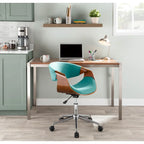 Chaise de bureau moderne en noyer du milieu du siècle - S/O