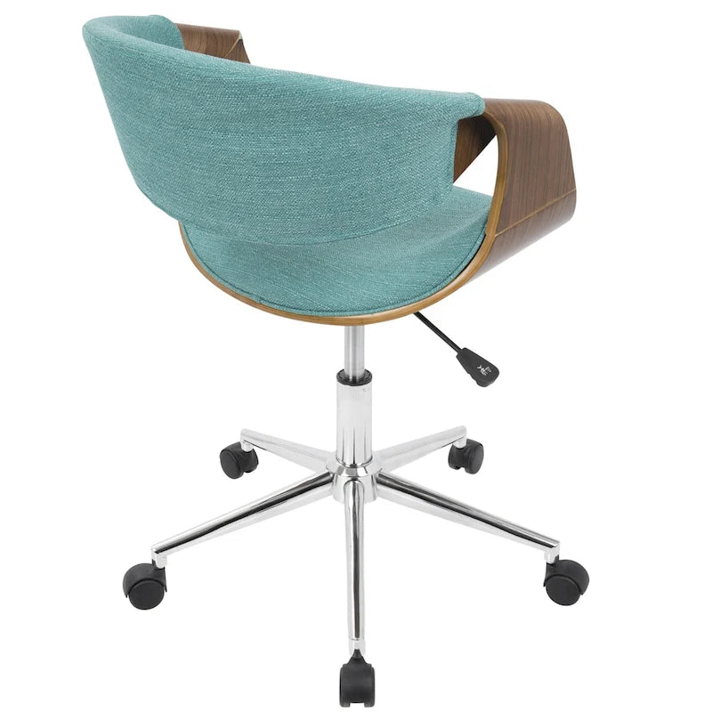 Chaise de bureau moderne en noyer du milieu du siècle - S/O