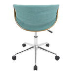 Chaise de bureau moderne en noyer du milieu du siècle - S/O