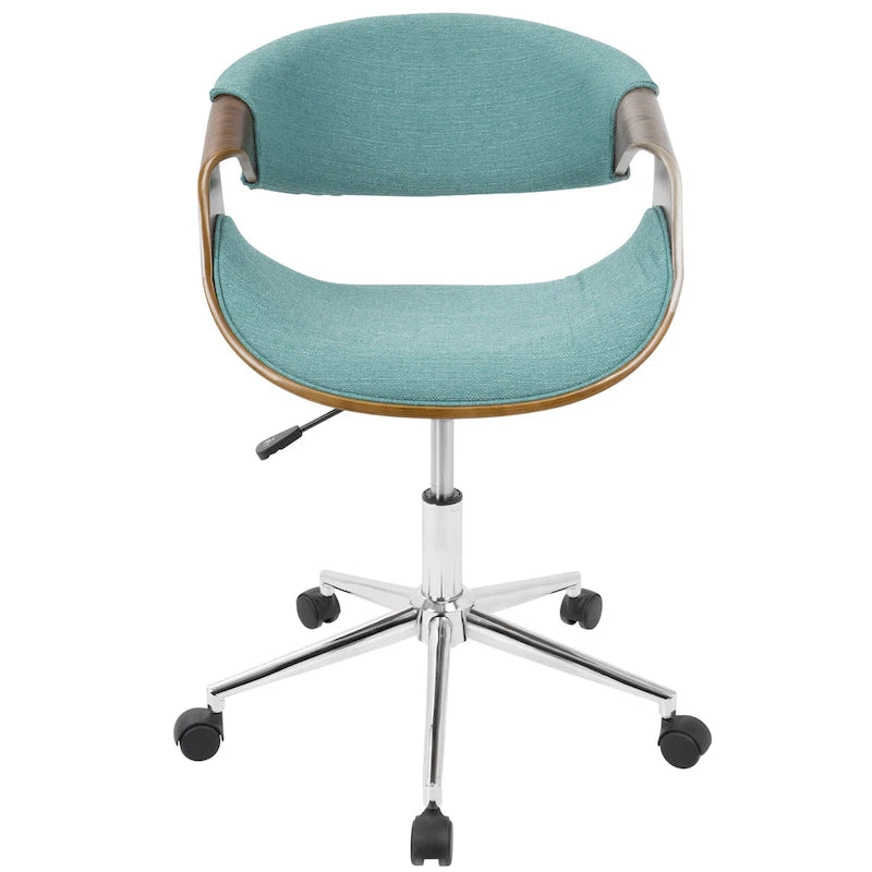 Chaise de bureau moderne en noyer du milieu du siècle - S/O