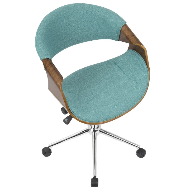 Chaise de bureau moderne en noyer du milieu du siècle - S/O