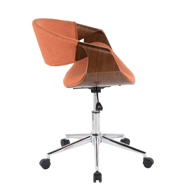 Chaise de bureau moderne en noyer du milieu du siècle - S/O