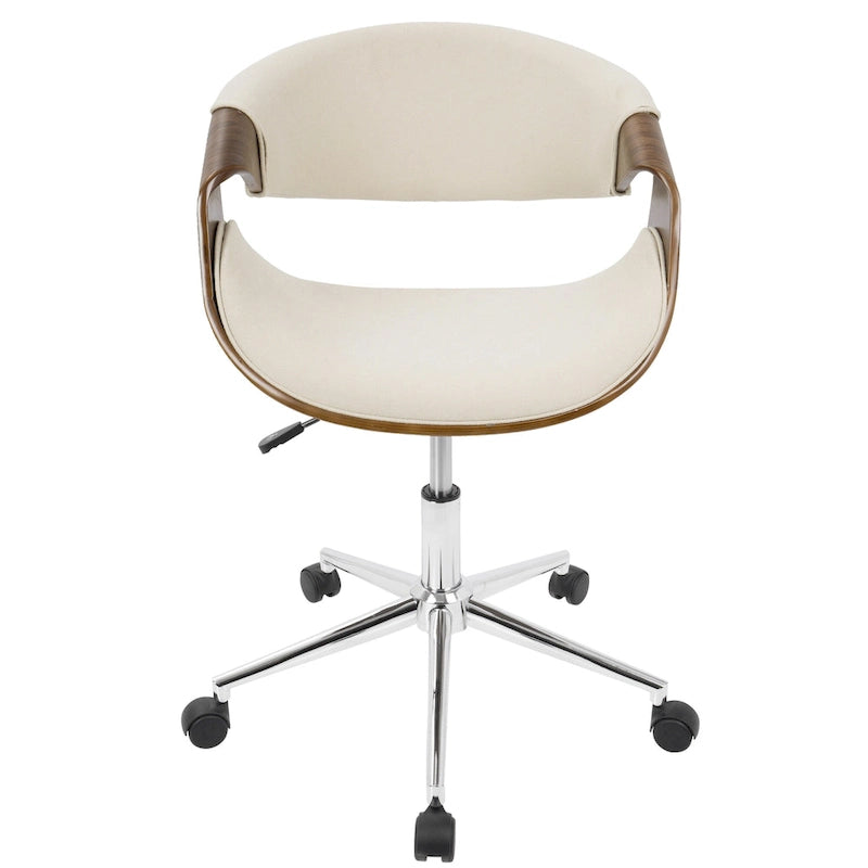 Chaise de bureau moderne en noyer du milieu du siècle - S/O