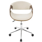 Chaise de bureau moderne en noyer du milieu du siècle - S/O