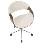 Chaise de bureau moderne en noyer du milieu du siècle - S/O