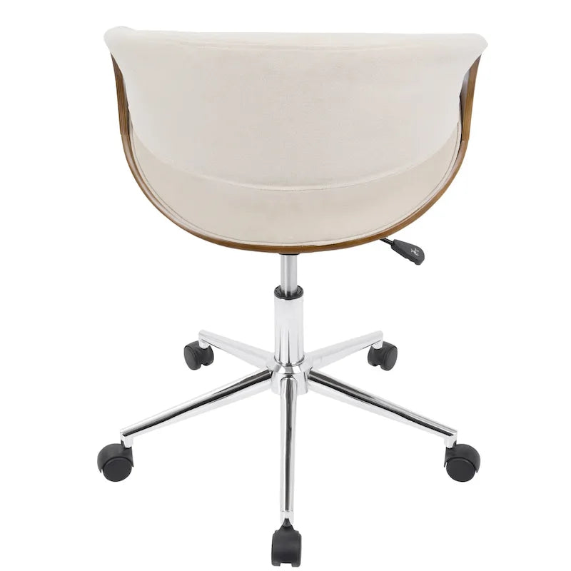 Chaise de bureau moderne en noyer du milieu du siècle - S/O