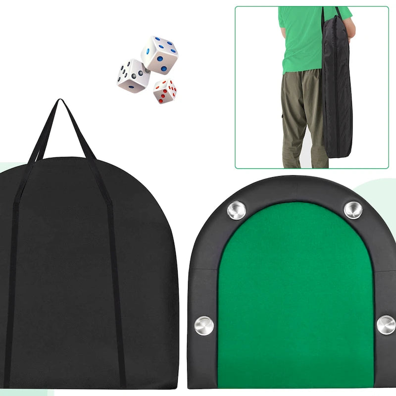 Table de poker pliable 8 joueurs avec porte-gobelets