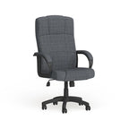 Fauteuil de bureau de direction en tissu à dossier haut