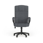 Fauteuil de bureau de direction en tissu à dossier haut